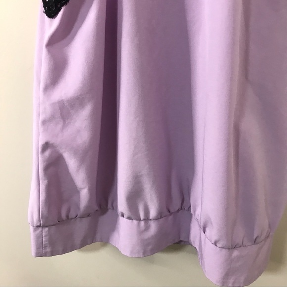 3/$15 mocca lavender and black lace halter button down top size Small - Picture 2 of 7